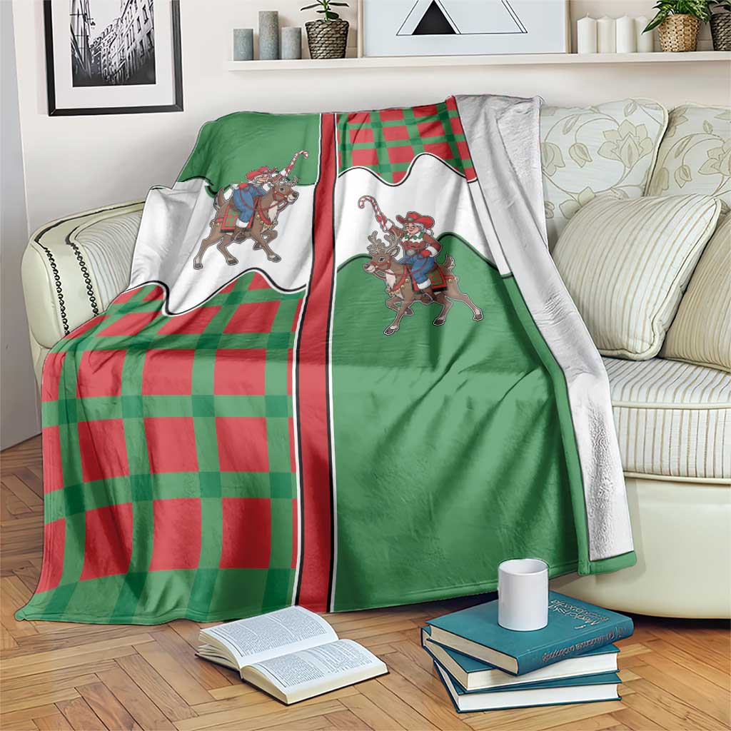 Western Yoke Blanket Mrs Claus Cowgirl Style - Wonder Print Shop