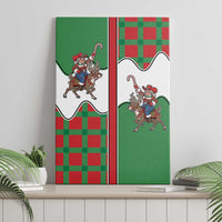 Western Yoke Canvas Wall Art Mrs Claus Cowgirl Style - Wonder Print Shop