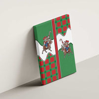 Western Yoke Canvas Wall Art Mrs Claus Cowgirl Style - Wonder Print Shop