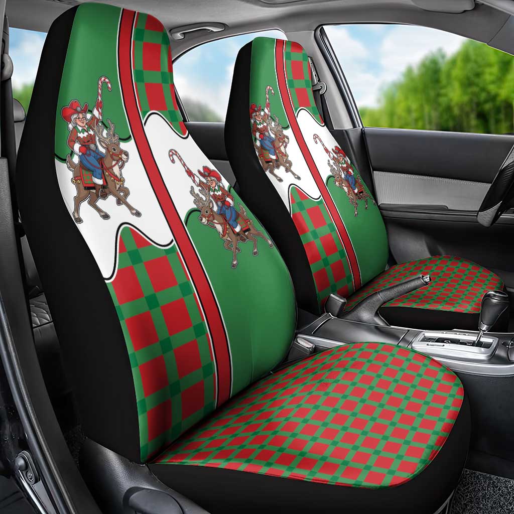 Western Yoke Car Seat Cover Mrs Claus Cowgirl Style - Wonder Print Shop
