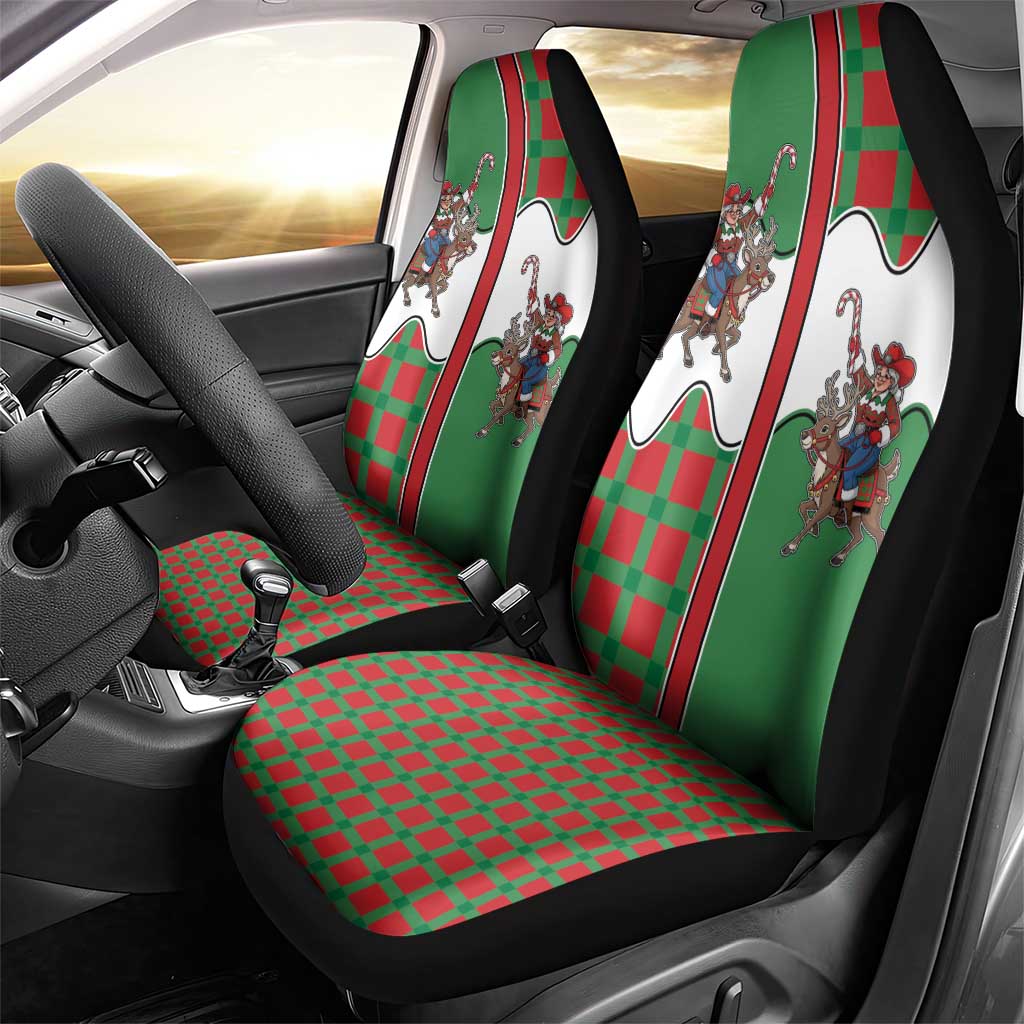 Western Yoke Car Seat Cover Mrs Claus Cowgirl Style - Wonder Print Shop