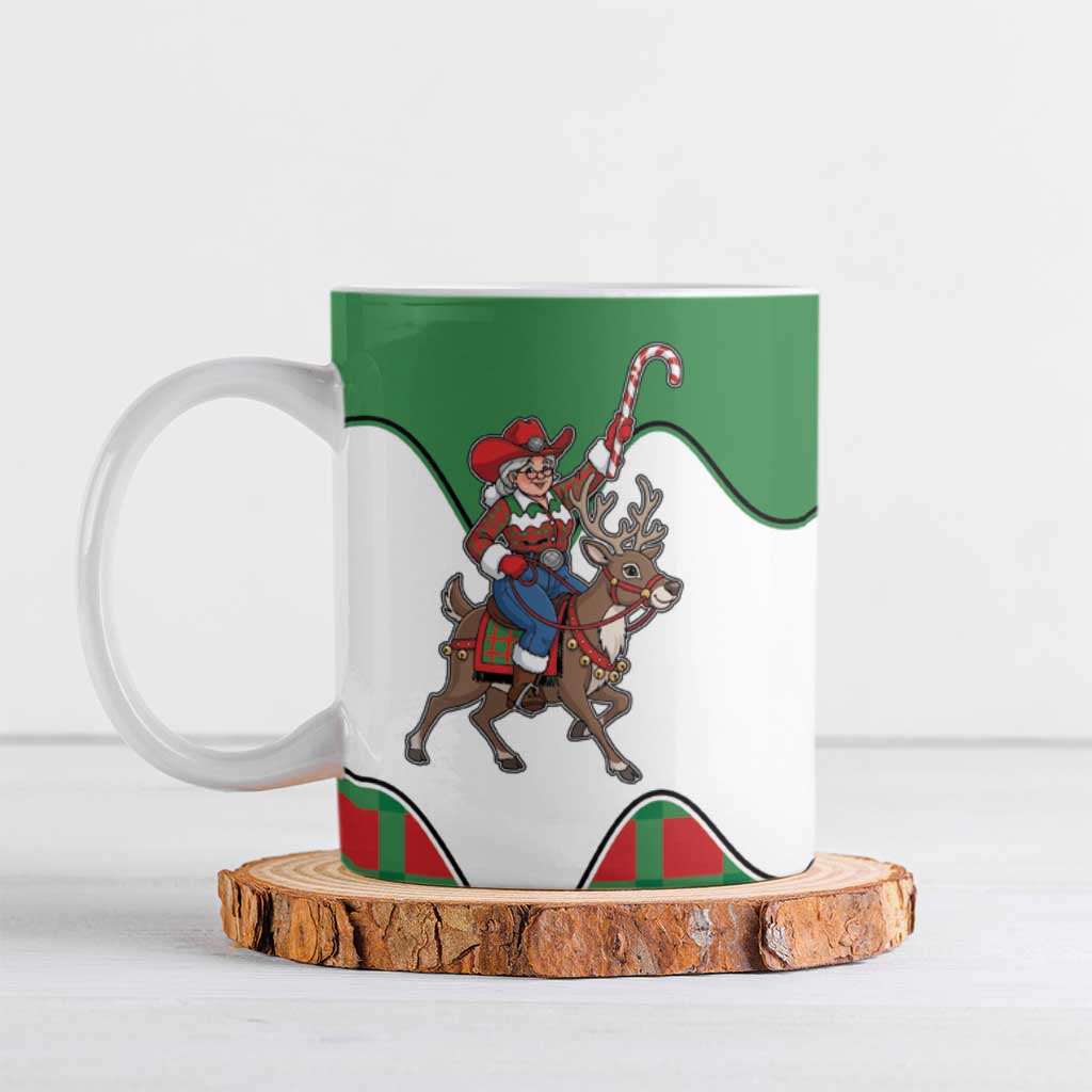 Western Yoke Ceramic Mug Mrs Claus Cowgirl Style - Wonder Print Shop