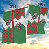 Western Yoke Garden Flag Mrs Claus Cowgirl Style - Wonder Print Shop