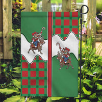 Western Yoke Garden Flag Mrs Claus Cowgirl Style - Wonder Print Shop