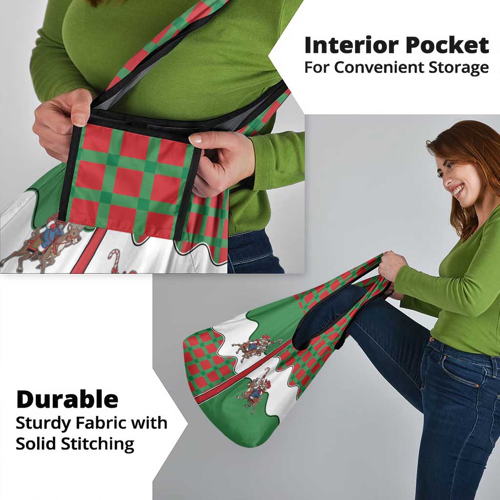 Western Yoke Grocery Bag Mrs Claus Cowgirl Style - Wonder Print Shop