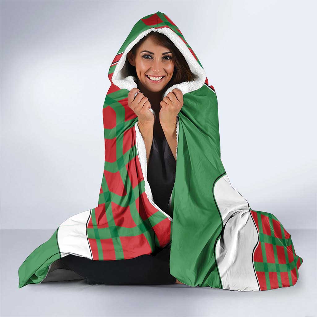 Western Yoke Hooded Blanket Mrs Claus Cowgirl Style - Wonder Print Shop