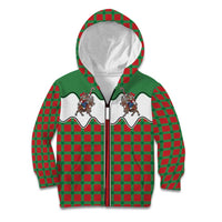 Western Yoke Kid Hoodie Mrs Claus Cowgirl Style - Wonder Print Shop