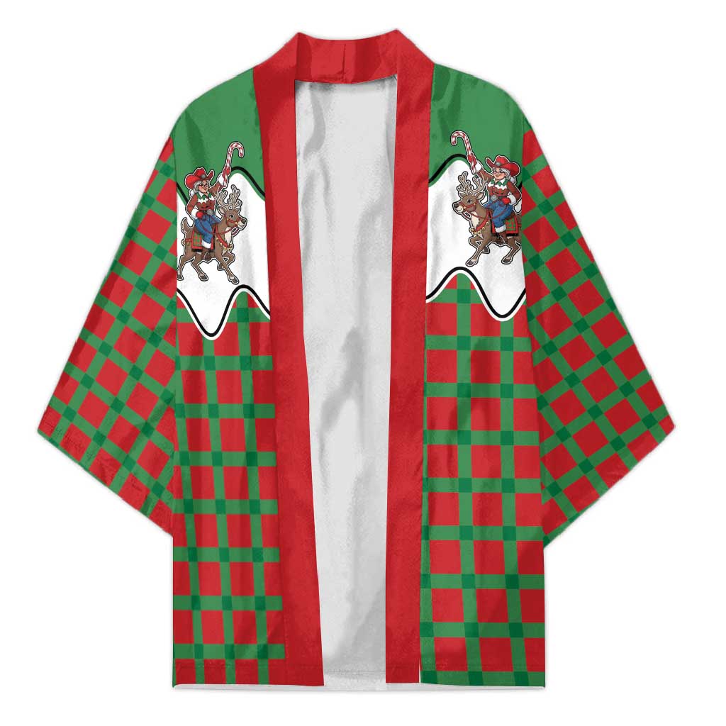 Western Yoke Kimono Mrs Claus Cowgirl Style - Wonder Print Shop