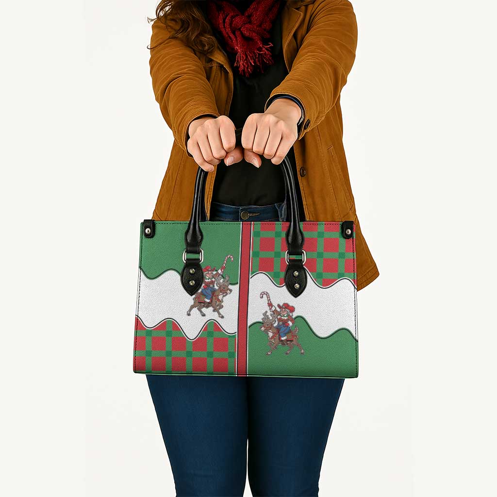 Western Yoke Leather Bag Mrs Claus Cowgirl Style - Wonder Print Shop