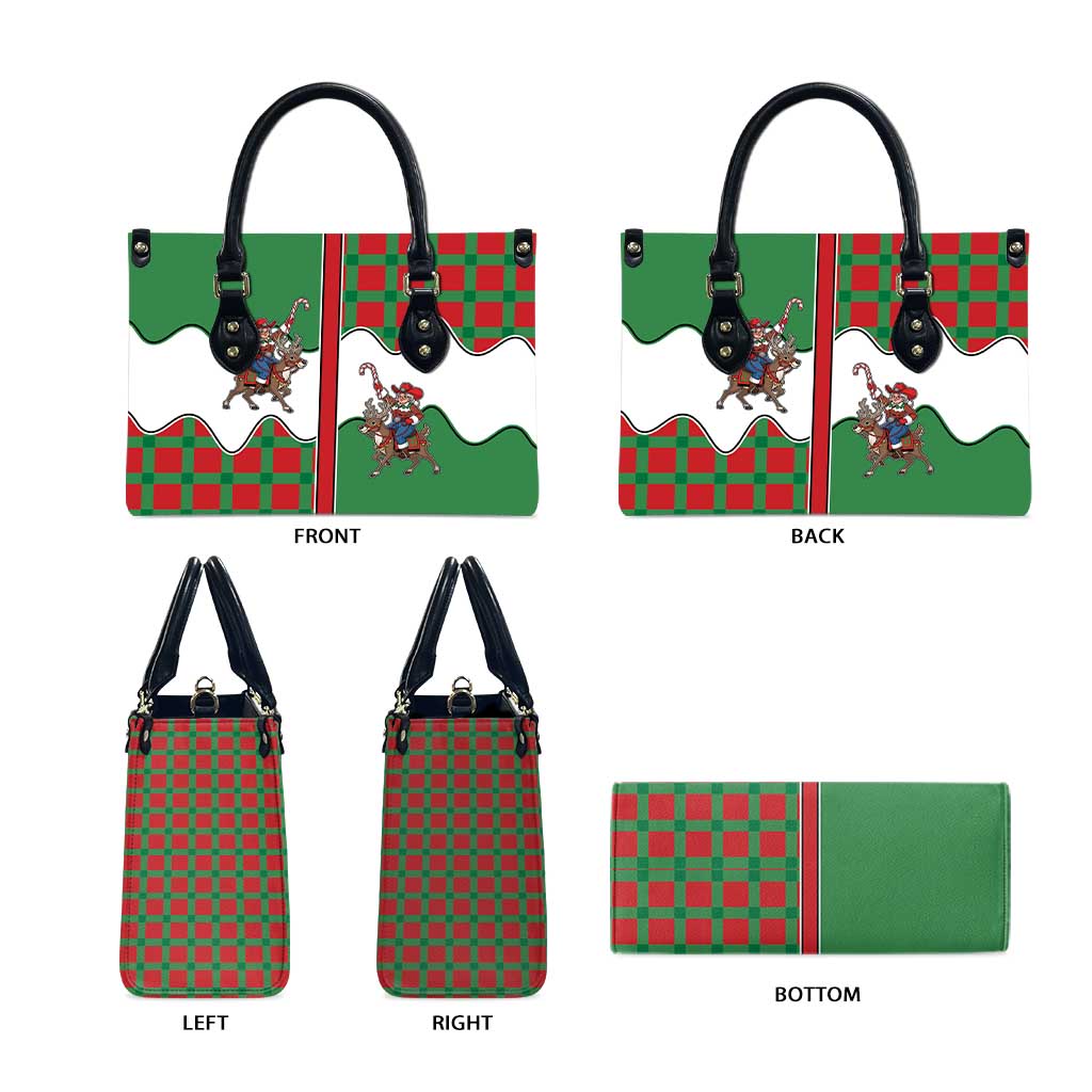 Western Yoke Leather Bag Mrs Claus Cowgirl Style - Wonder Print Shop