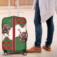 Western Yoke Luggage Cover Mrs Claus Cowgirl Style - Wonder Print Shop