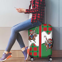 Western Yoke Luggage Cover Mrs Claus Cowgirl Style - Wonder Print Shop