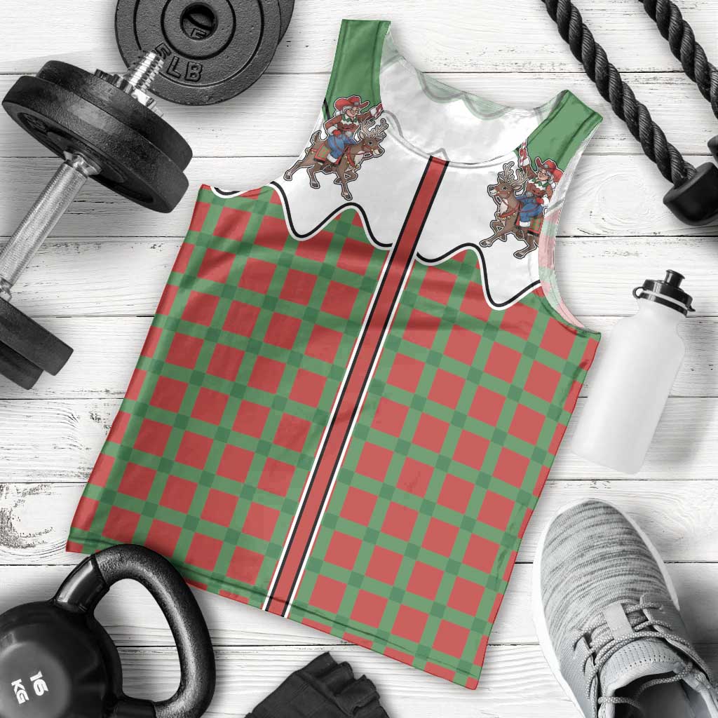 Western Yoke Men Tank Top Mrs Claus Cowgirl Style - Wonder Print Shop