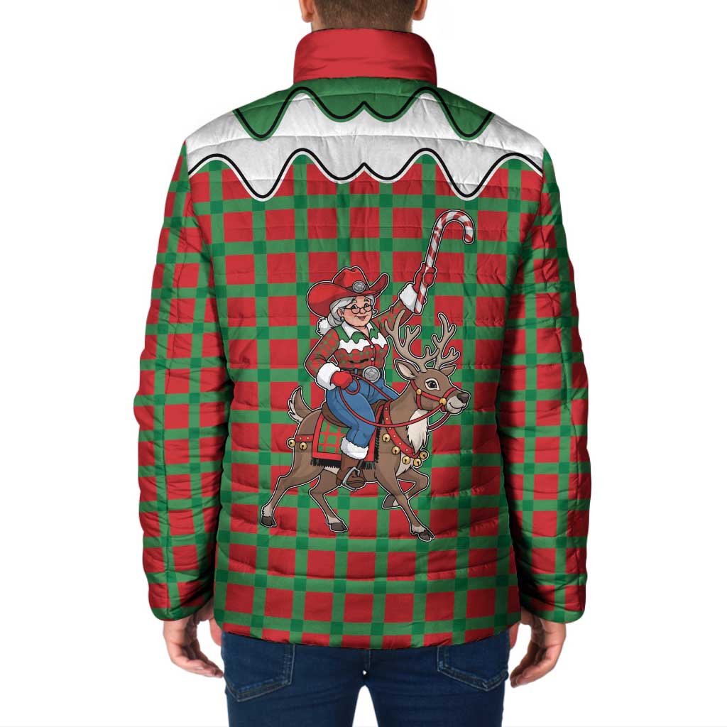 Western Yoke Padded Jacket Mrs Claus Cowgirl Style - Wonder Print Shop