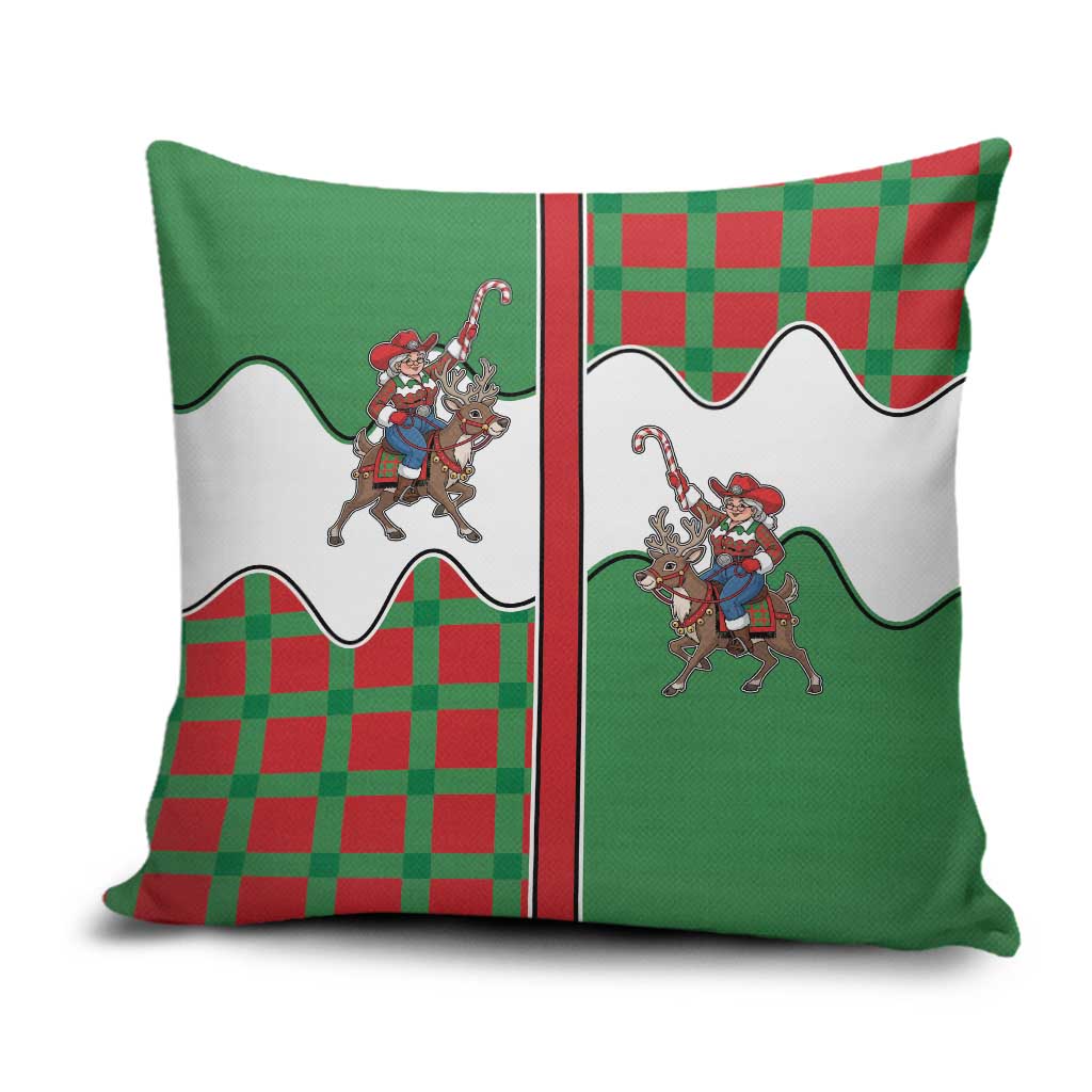 Western Yoke Pillow Cover Mrs Claus Cowgirl Style - Wonder Print Shop