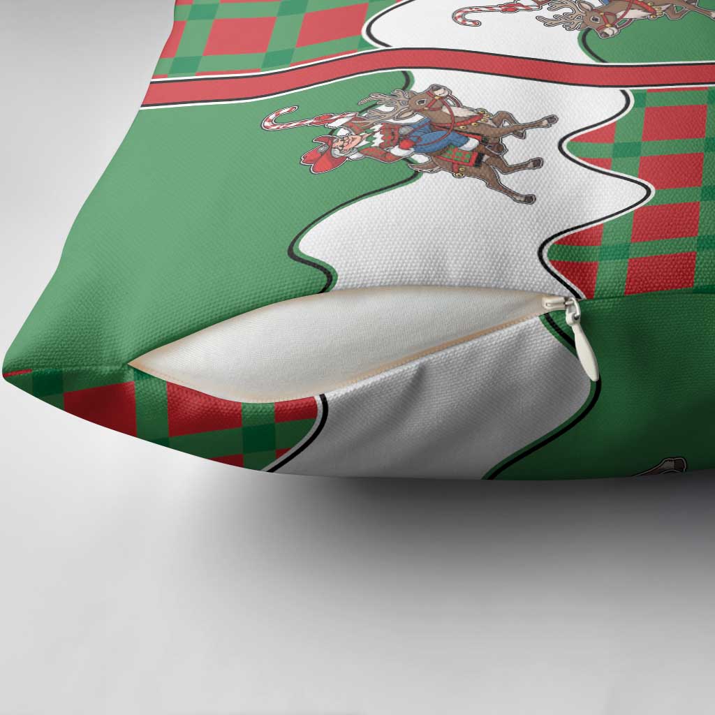 Western Yoke Pillow Cover Mrs Claus Cowgirl Style - Wonder Print Shop