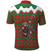 Western Yoke Polo Shirt Mrs Claus Cowgirl Style - Wonder Print Shop