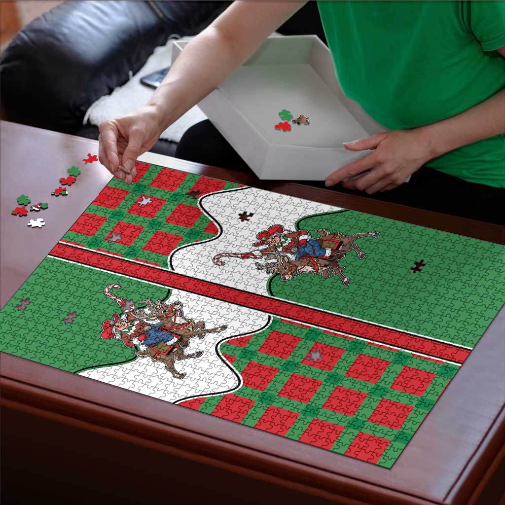 Western Yoke Puzzle Mrs Claus Cowgirl Style - Wonder Print Shop