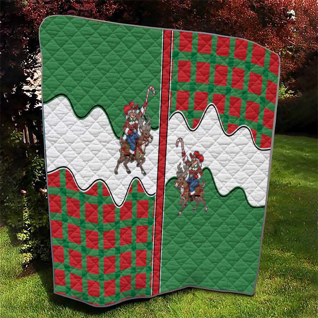 Western Yoke Quilt Mrs Claus Cowgirl Style - Wonder Print Shop