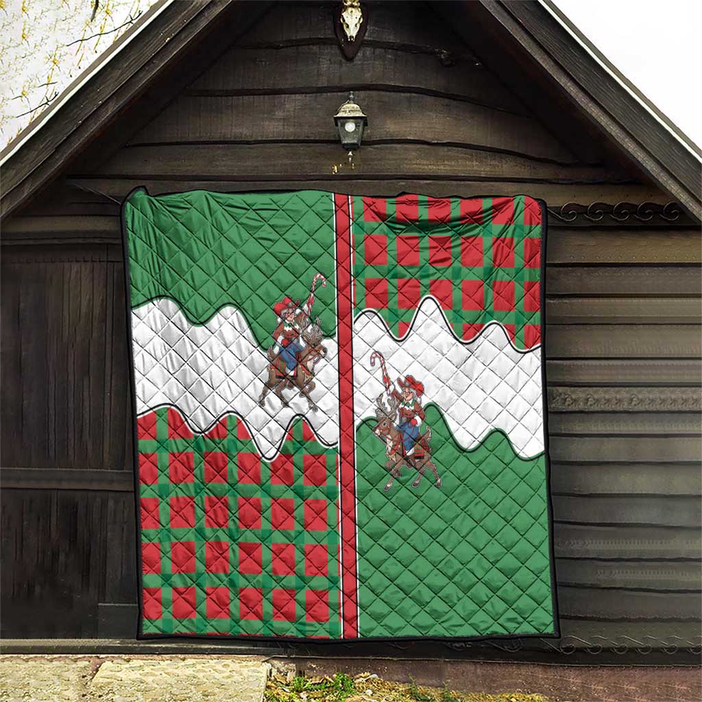 Western Yoke Quilt Mrs Claus Cowgirl Style - Wonder Print Shop
