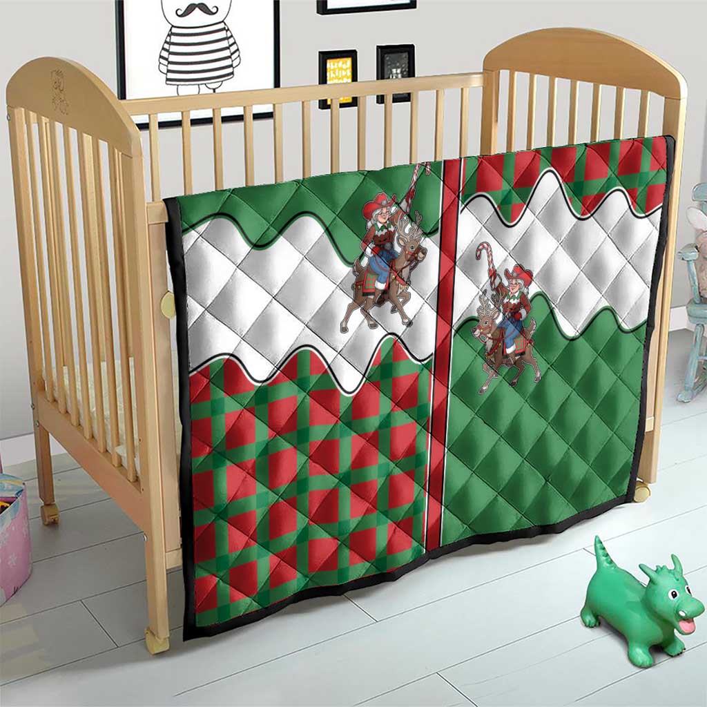 Western Yoke Quilt Mrs Claus Cowgirl Style - Wonder Print Shop