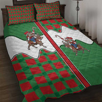 Western Yoke Quilt Bed Set Mrs Claus Cowgirl Style - Wonder Print Shop