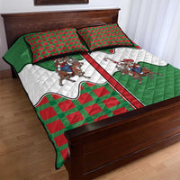 Western Yoke Quilt Bed Set Mrs Claus Cowgirl Style - Wonder Print Shop