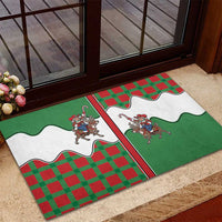 Western Yoke Rubber Doormat Mrs Claus Cowgirl Style - Wonder Print Shop
