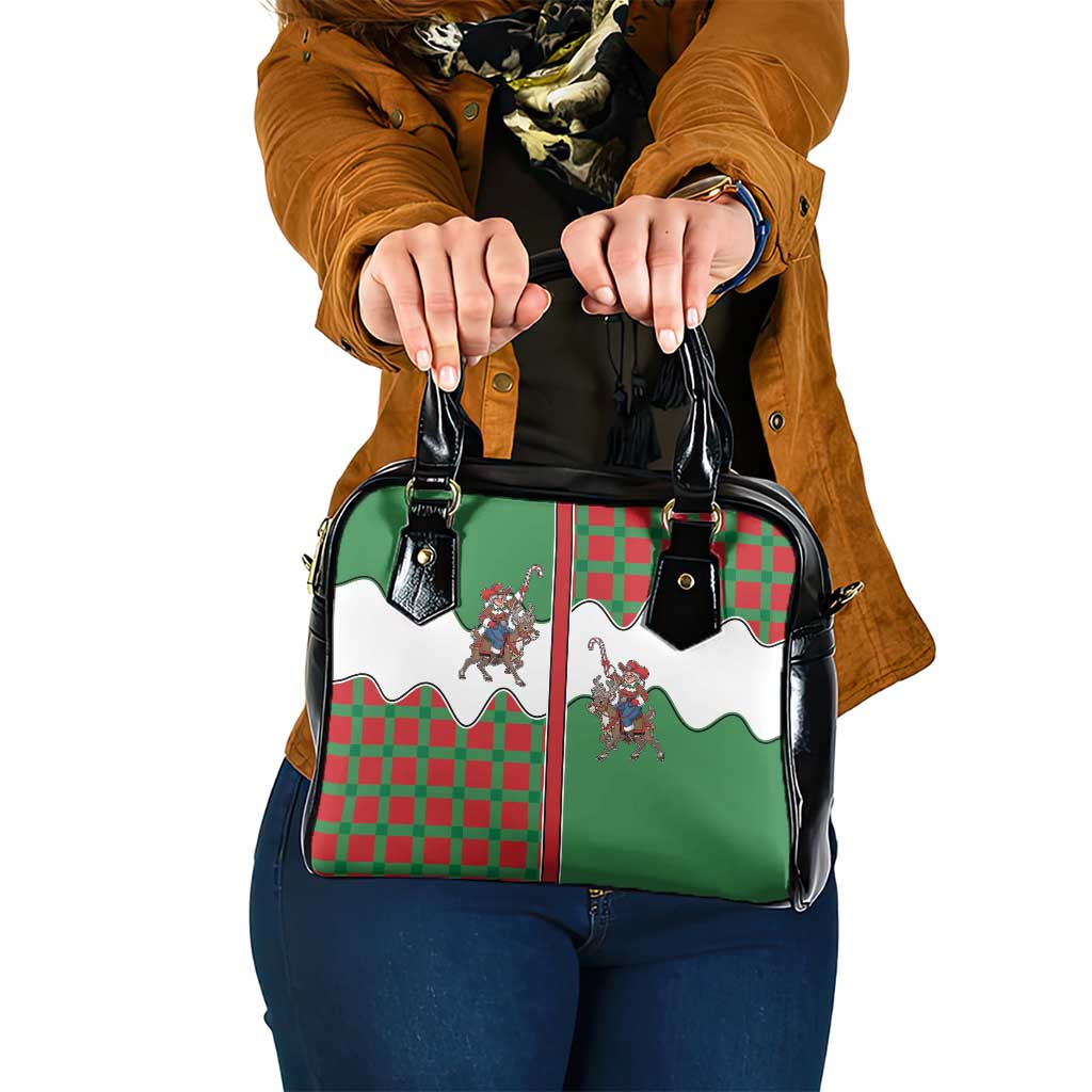 Western Yoke Shoulder Handbag Mrs Claus Cowgirl Style - Wonder Print Shop