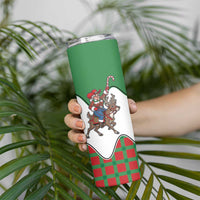 Western Yoke Skinny Tumbler Mrs Claus Cowgirl Style - Wonder Print Shop