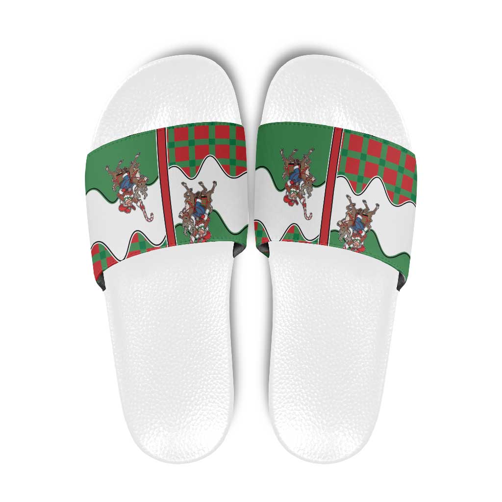 Western Yoke Slide Sandals Mrs Claus Cowgirl Style - Wonder Print Shop