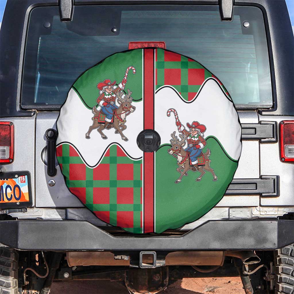 Western Yoke Spare Tire Cover Mrs Claus Cowgirl Style - Wonder Print Shop