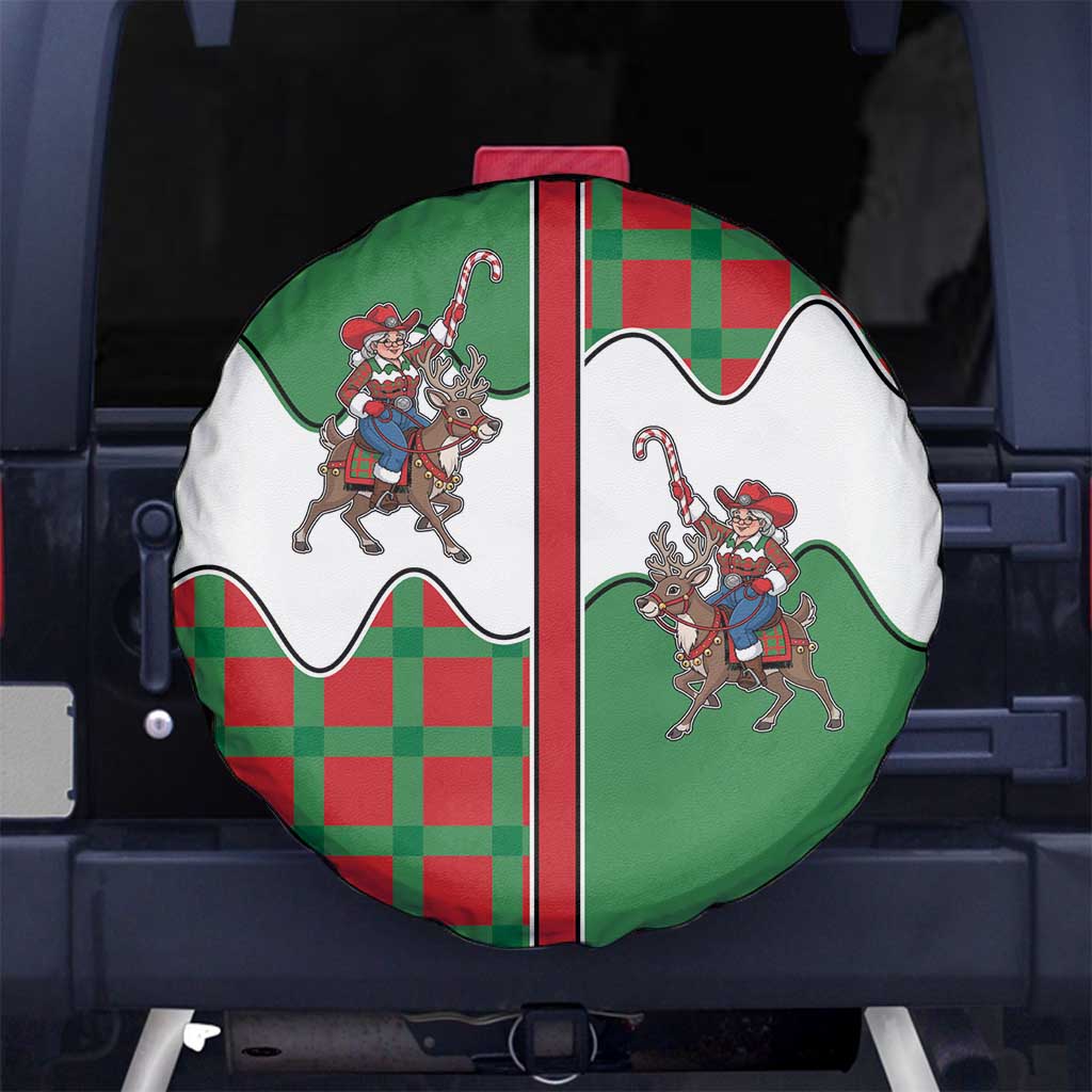 Western Yoke Spare Tire Cover Mrs Claus Cowgirl Style - Wonder Print Shop
