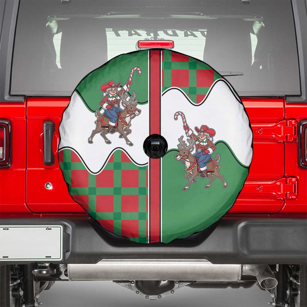 Western Yoke Spare Tire Cover Mrs Claus Cowgirl Style - Wonder Print Shop
