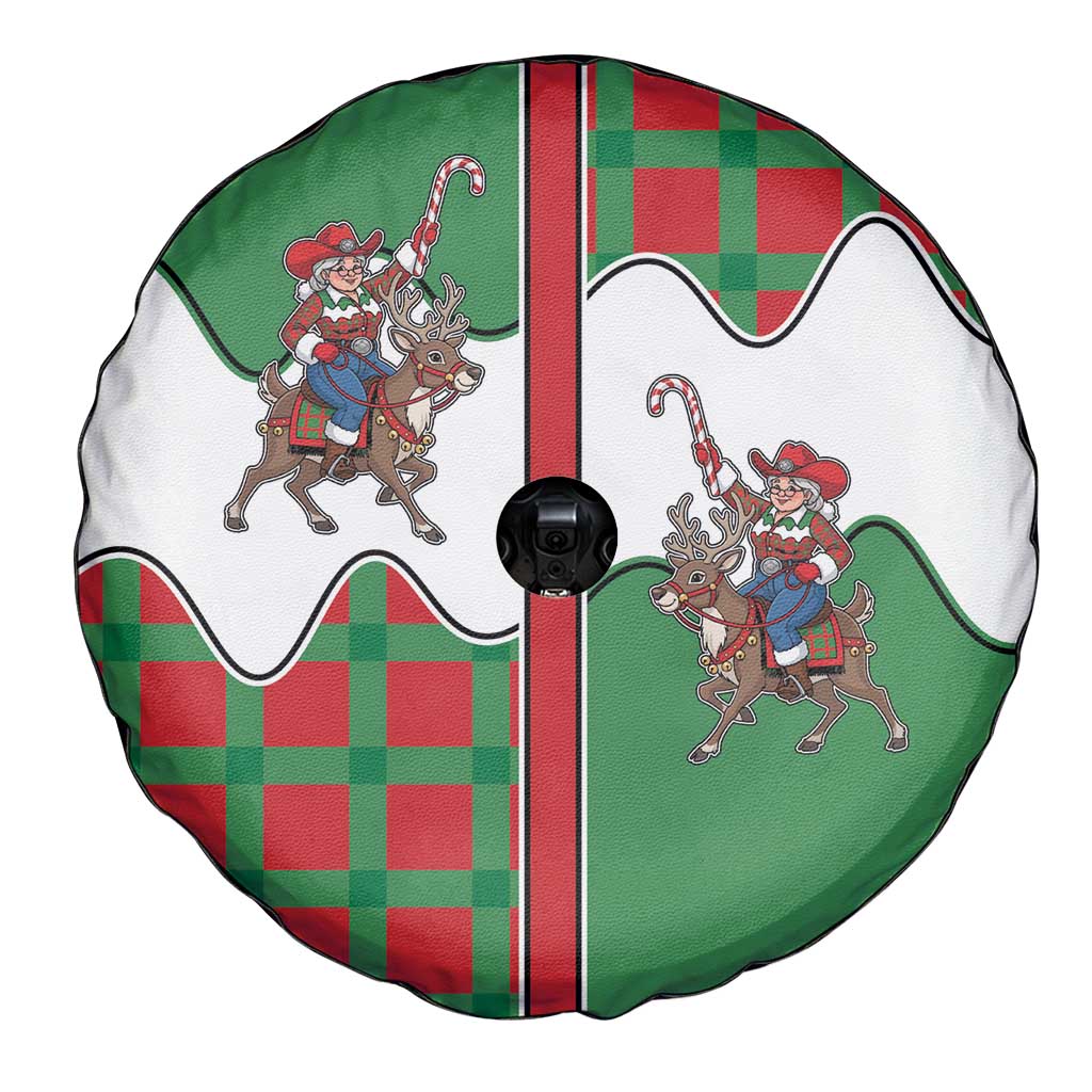 Western Yoke Spare Tire Cover Mrs Claus Cowgirl Style - Wonder Print Shop