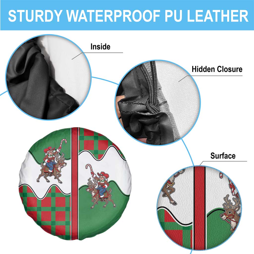 Western Yoke Spare Tire Cover Mrs Claus Cowgirl Style - Wonder Print Shop