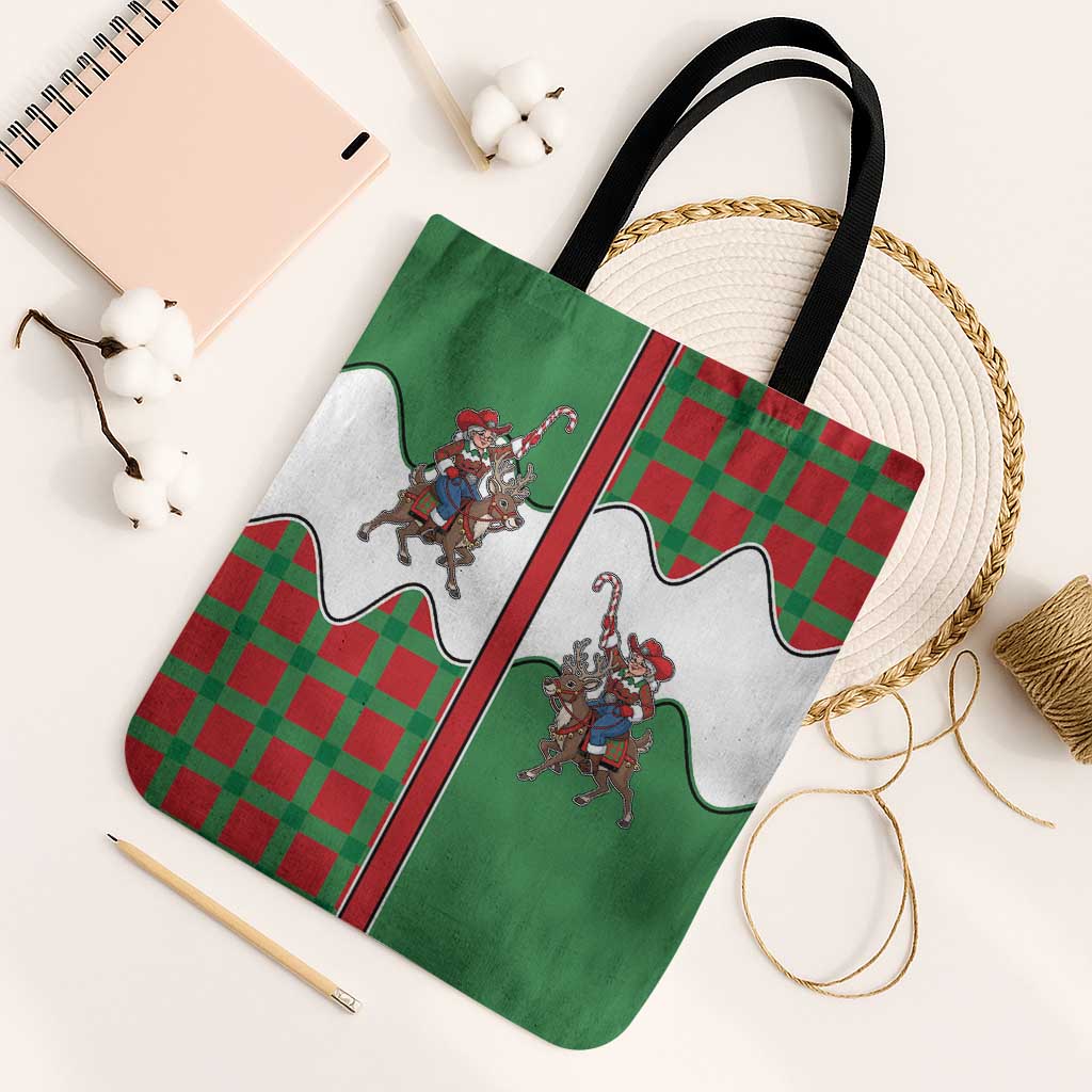 Western Yoke Tote Bag Mrs Claus Cowgirl Style - Wonder Print Shop