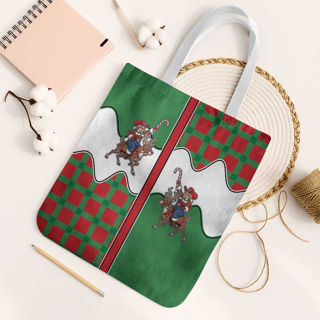 Western Yoke Tote Bag Mrs Claus Cowgirl Style - Wonder Print Shop