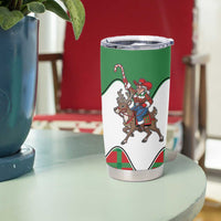 Western Yoke Tumbler Cup Mrs Claus Cowgirl Style - Wonder Print Shop