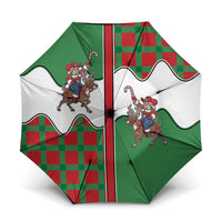Western Yoke Umbrella Mrs Claus Cowgirl Style - Wonder Print Shop