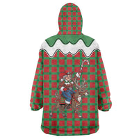 Western Yoke Wearable Blanket Hoodie Mrs Claus Cowgirl Style - Wonder Print Shop