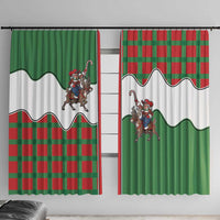 Western Yoke Window Curtain Mrs Claus Cowgirl Style - Wonder Print Shop