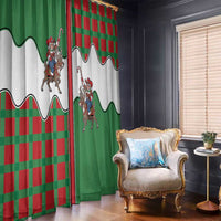 Western Yoke Window Curtain Mrs Claus Cowgirl Style - Wonder Print Shop