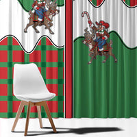 Western Yoke Window Curtain Mrs Claus Cowgirl Style - Wonder Print Shop
