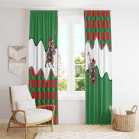 Western Yoke Window Curtain Mrs Claus Cowgirl Style - Wonder Print Shop