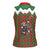 Western Yoke Women Sleeveless Polo Shirt Mrs Claus Cowgirl Style - Wonder Print Shop