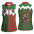 Western Yoke Women Sleeveless Polo Shirt Mrs Claus Cowgirl Style - Wonder Print Shop