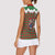 Western Yoke Women Sleeveless Polo Shirt Mrs Claus Cowgirl Style - Wonder Print Shop