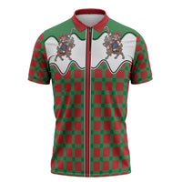 Western Yoke Zipper Polo Shirt Mrs Claus Cowgirl Style - Wonder Print Shop