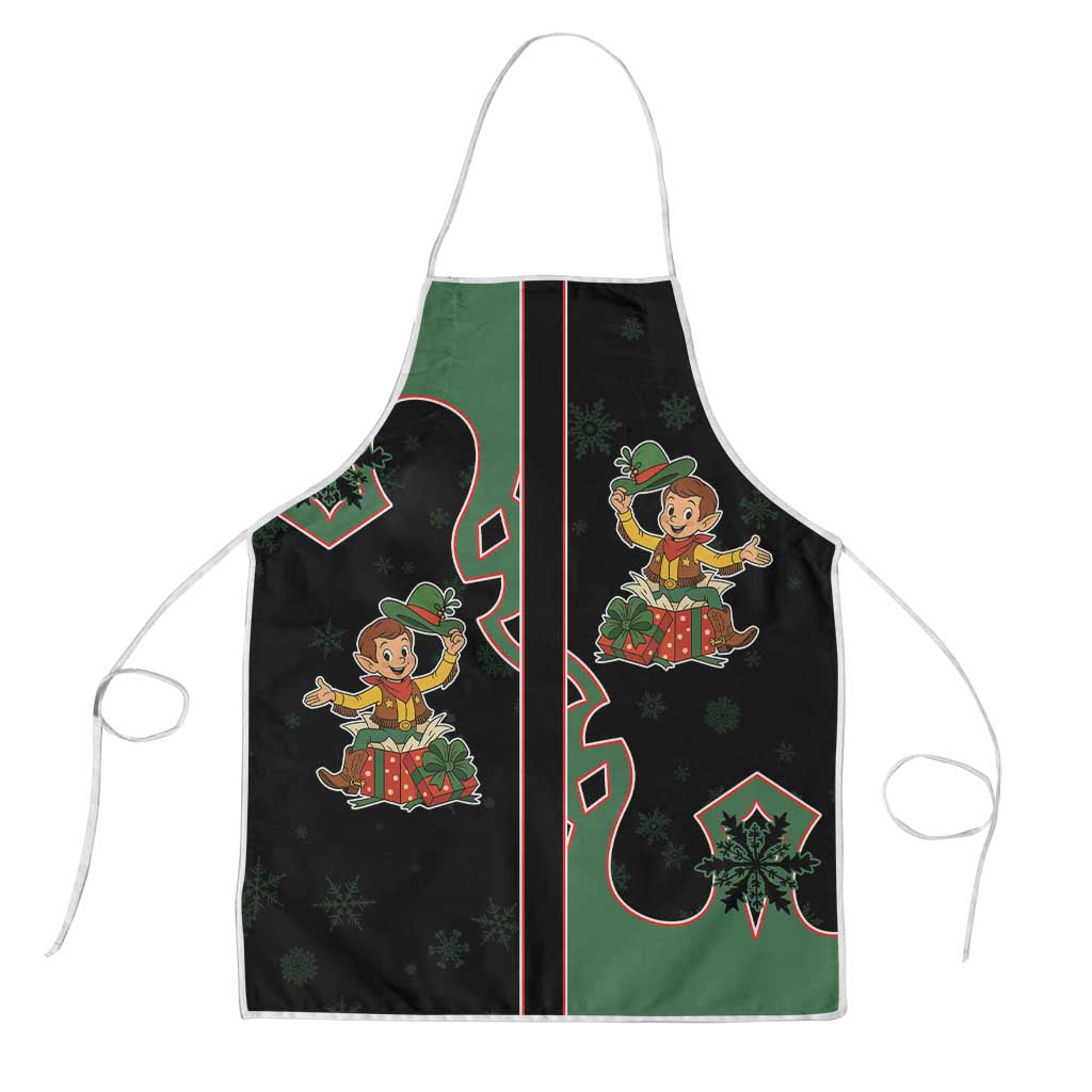 Western Yoke Apron Elves Cowboy Style - Wonder Print Shop